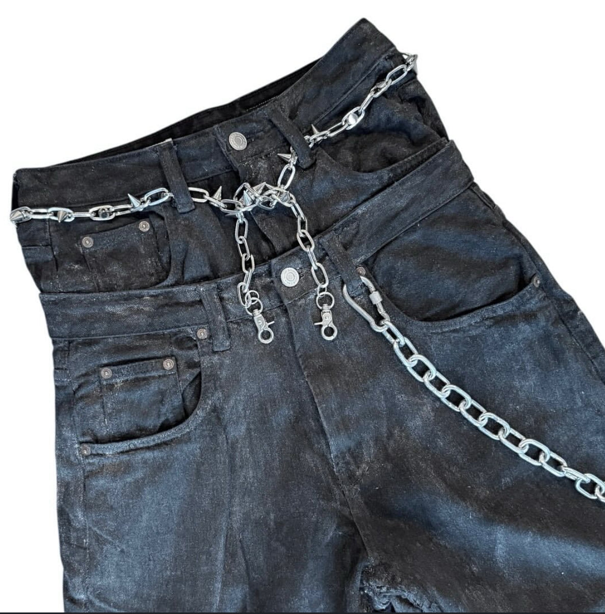 DEATH STAIN WAXED DENIM