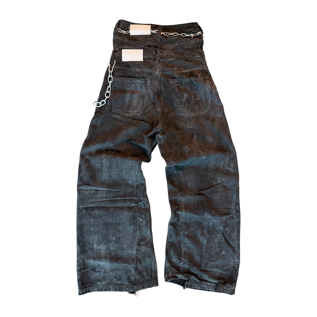 DEATH STAIN WAXED DENIM