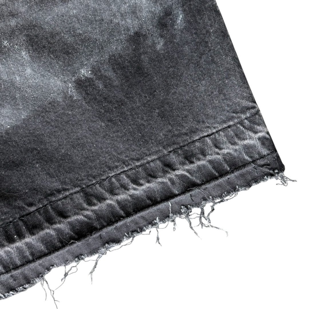 DEATH STAIN DENIM SHORTS