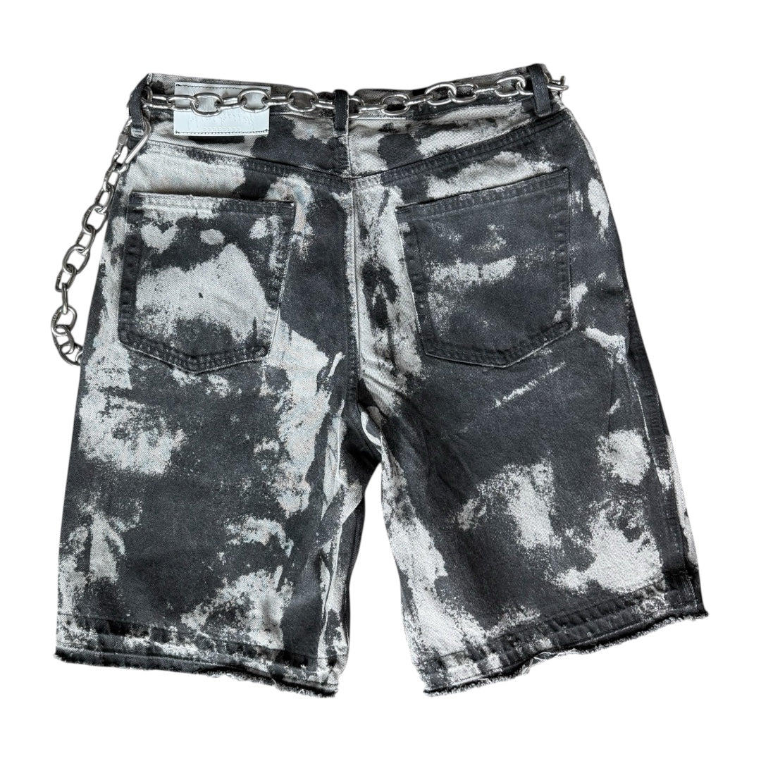 CHAIN SMOKE DENIM SHORTS