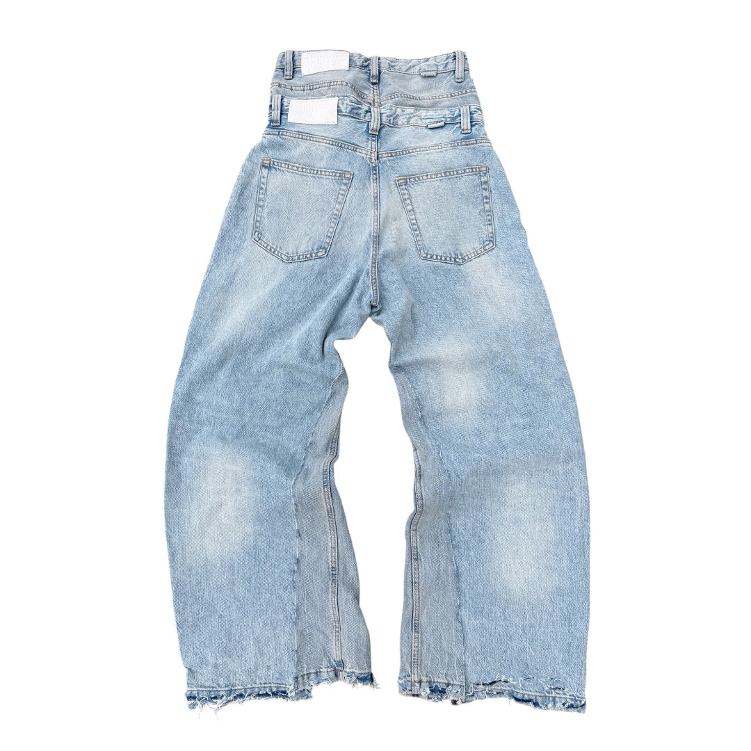 BLEACHED DISTRESSED DENIM