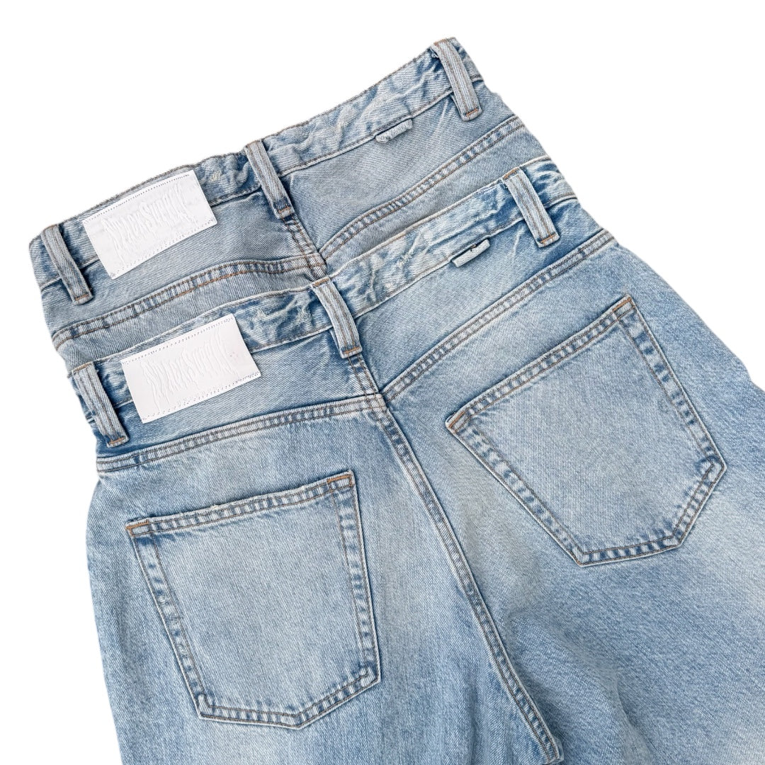 BLEACHED DISTRESSED DENIM