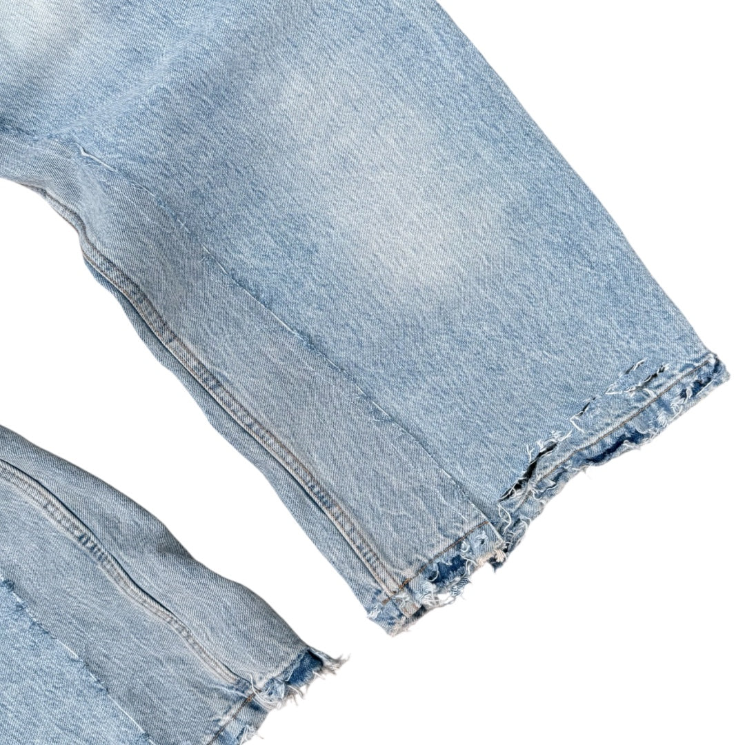 BLEACHED DISTRESSED DENIM