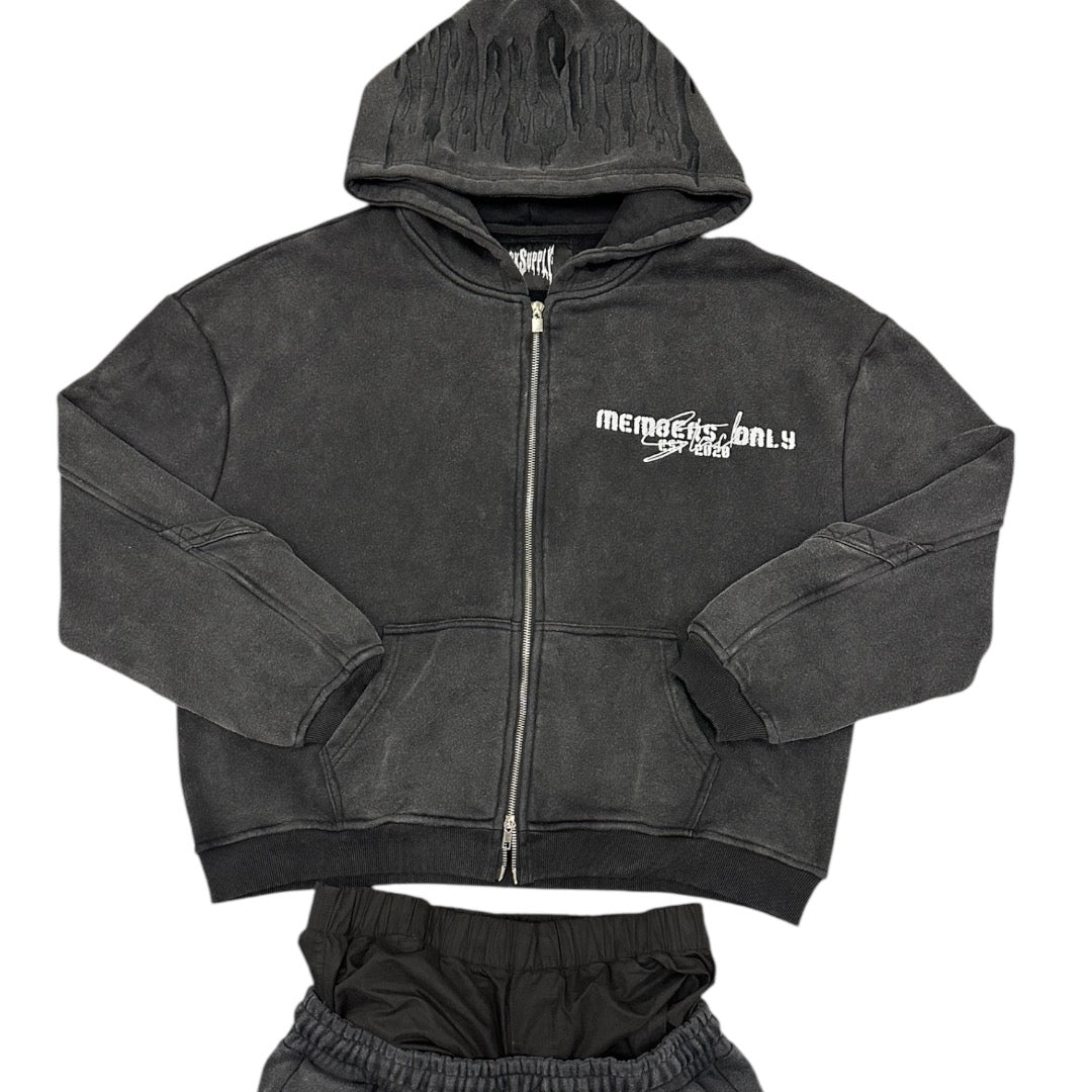 STONE WASH MEMBERS ONLY ZIPUP