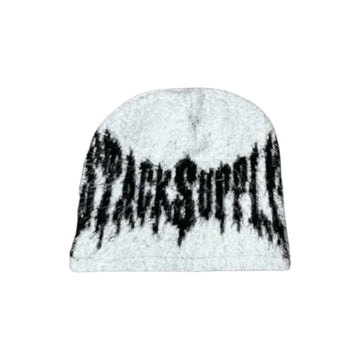 FUZZY LOGO BEANIE (SATIN INSIDE)
