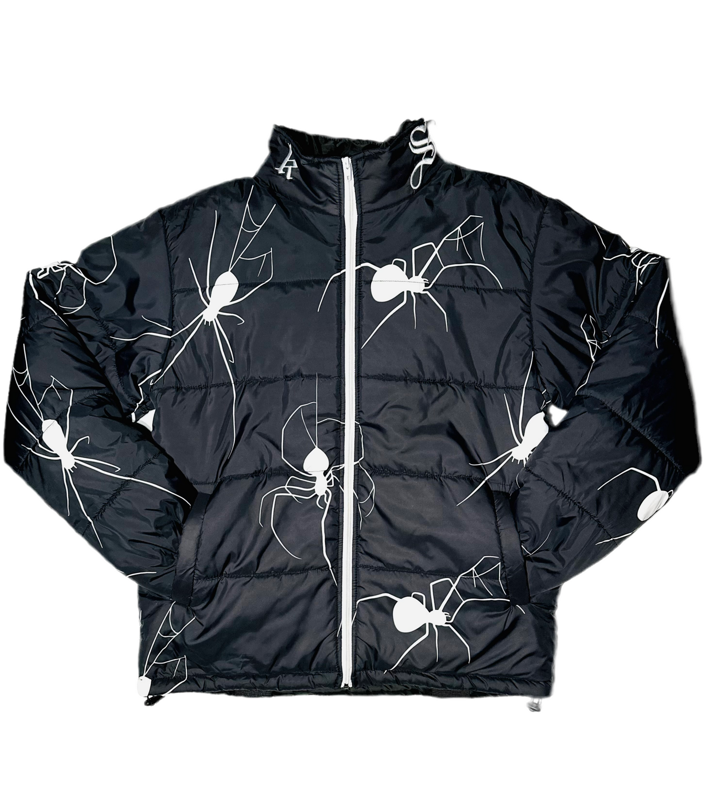 BLACK SPIDER PUFFER JACKET