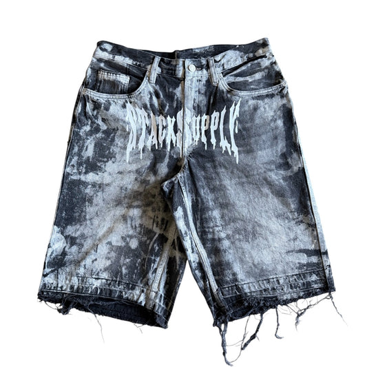 BLACKOUT BLEACHED SHORTS