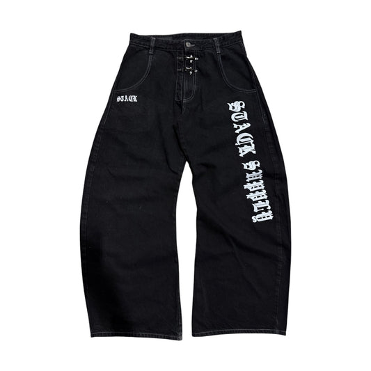 BLACK BARREL DENIM
