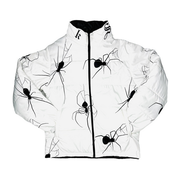 WHITE SPIDER PUFFER JACKET