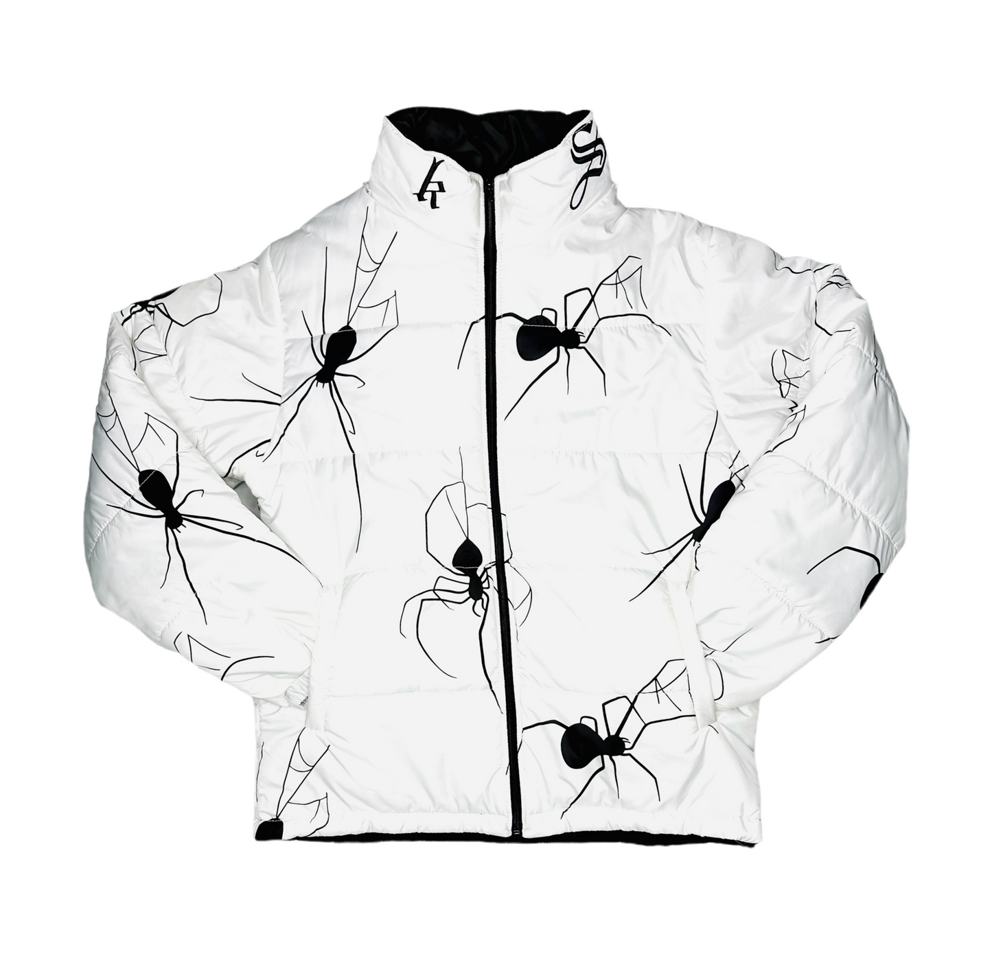 WHITE SPIDER PUFFER JACKET