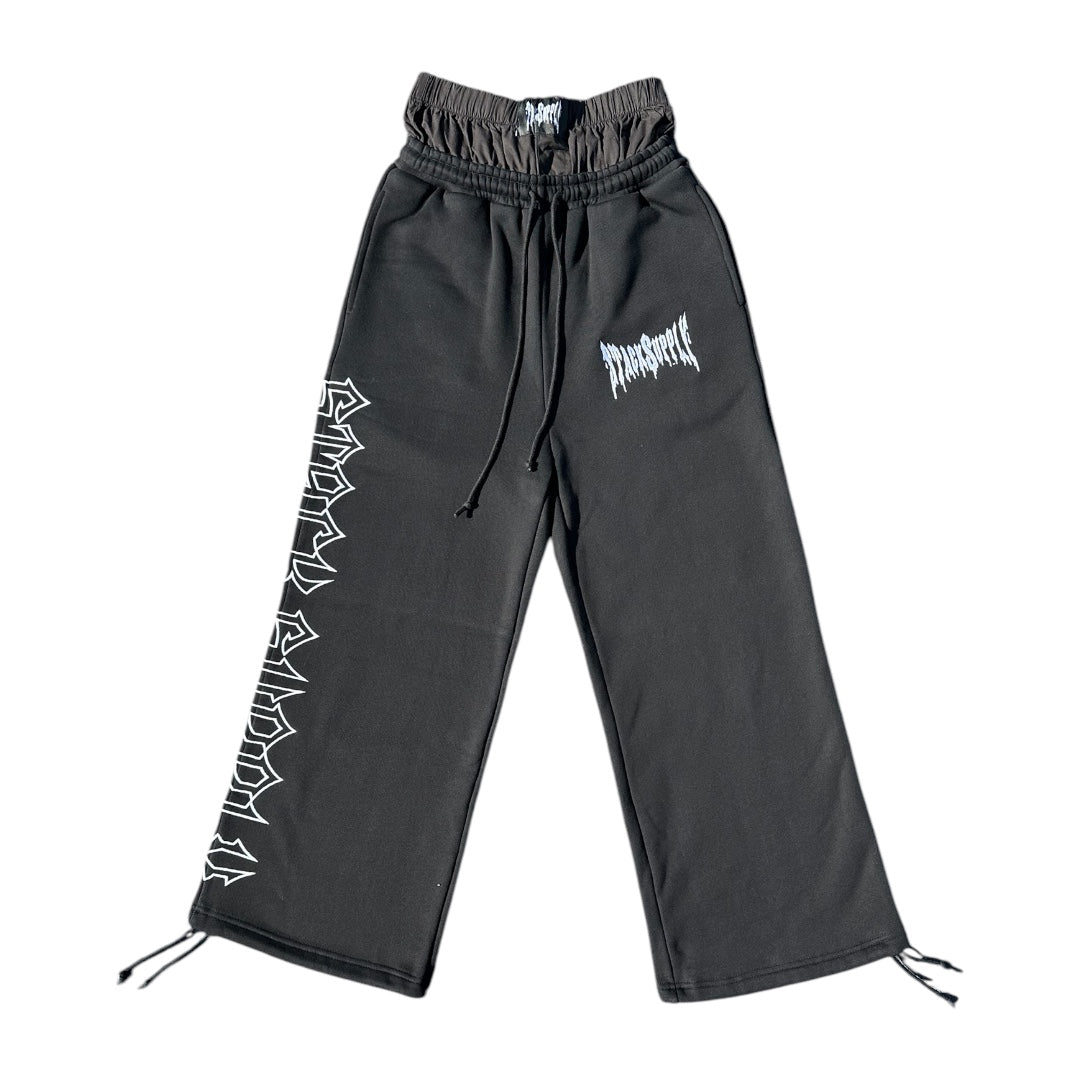 BLACK EDGY BOXER SWEATS
