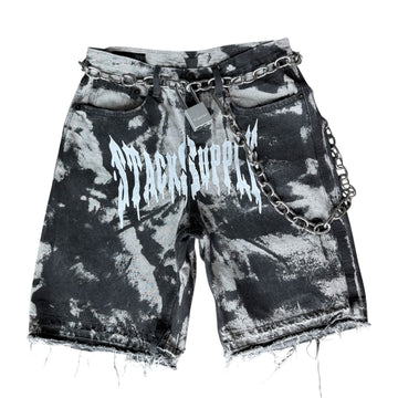 CHAIN SMOKE DENIM SHORTS