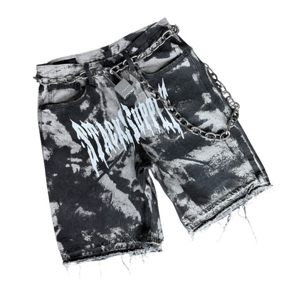 CHAIN SMOKE DENIM SHORTS