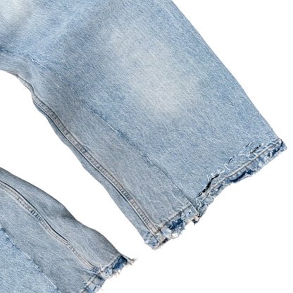 BLEACHED DISTRESSED DENIM