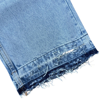 BLEACHED DISTRESSED DENIM