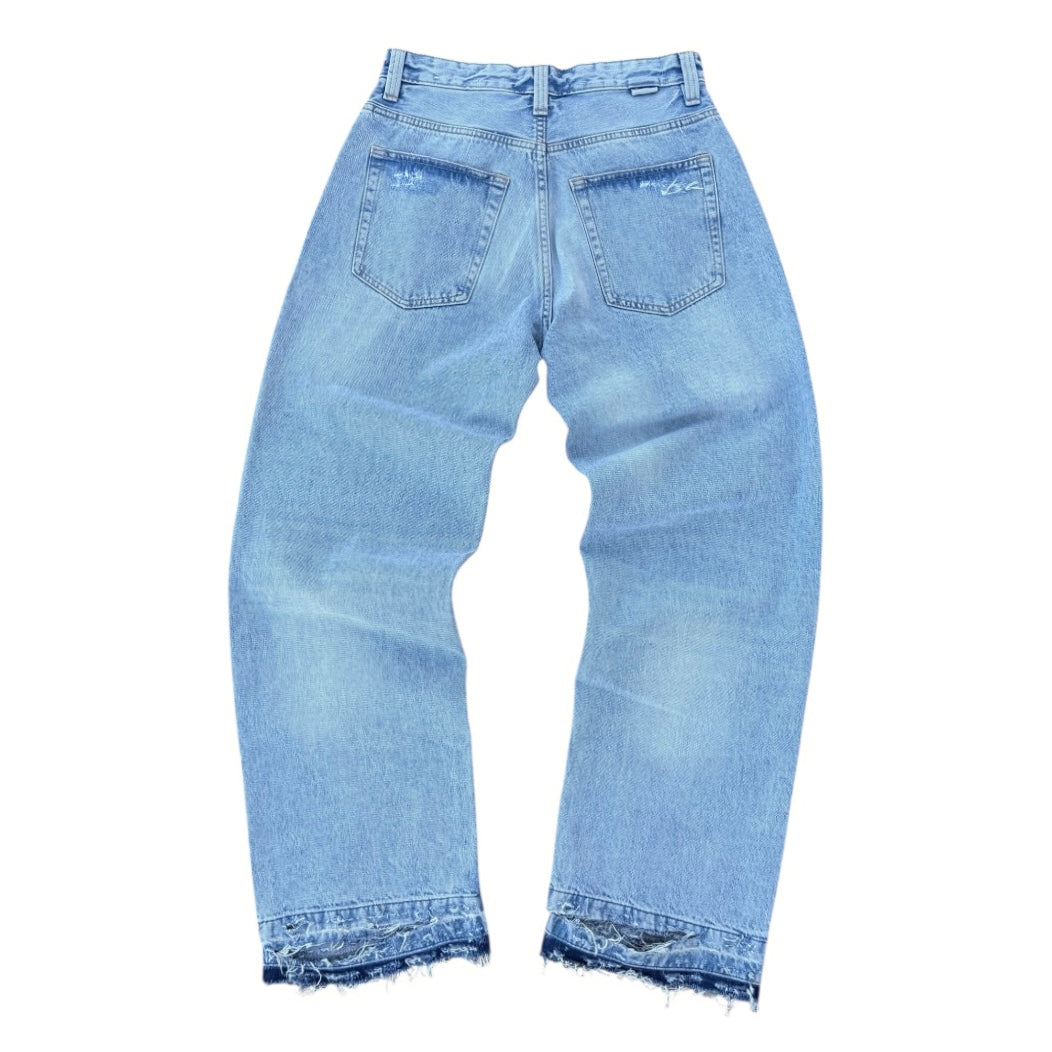 BLEACHED DISTRESSED DENIM