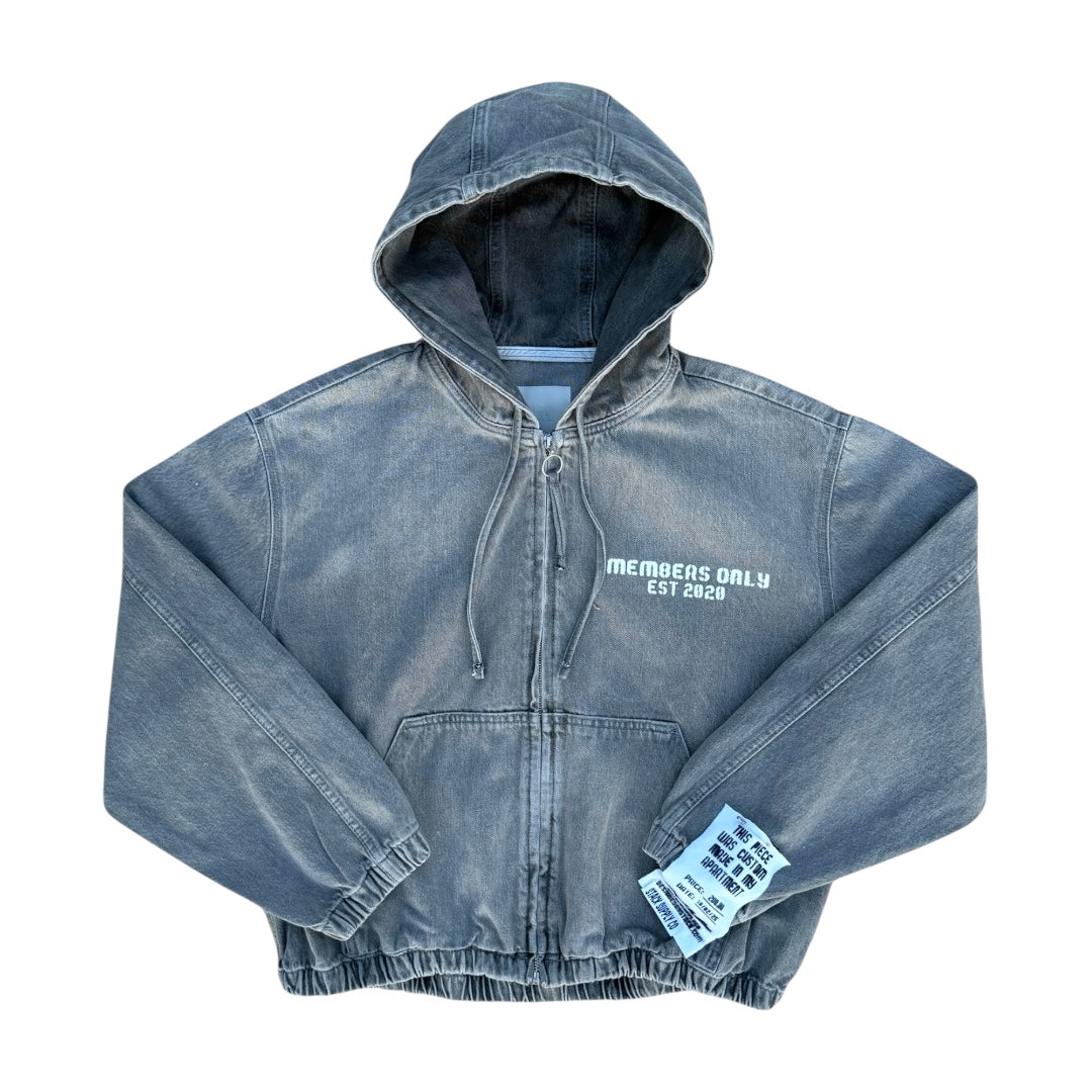 GREY WASHED COMPLEXCON EXCLUSIVE DENIM ZIPUP