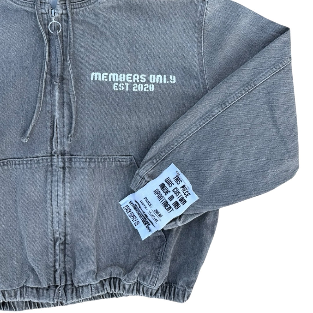 GREY WASHED COMPLEXCON EXCLUSIVE DENIM ZIPUP