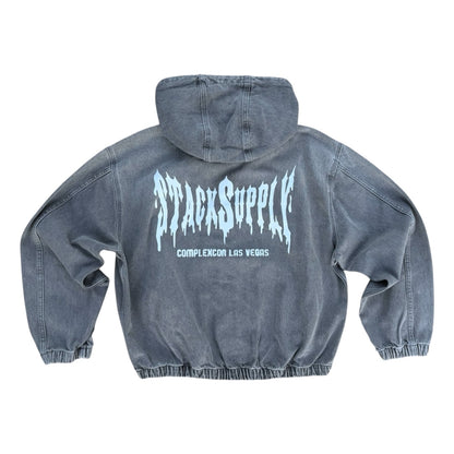 GREY WASHED COMPLEXCON EXCLUSIVE DENIM ZIPUP